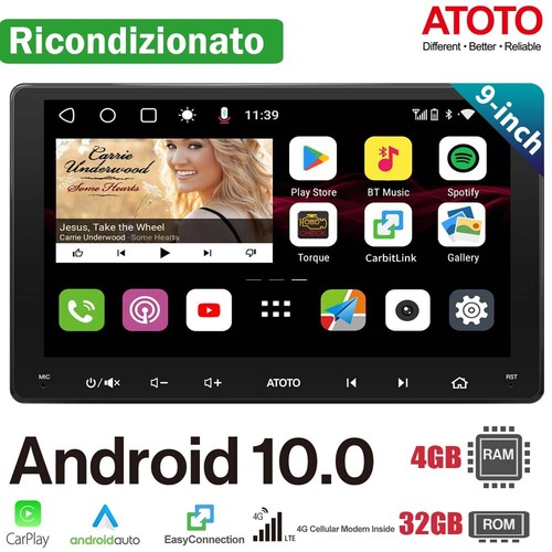 Atoto s8ms android - 9", 4g